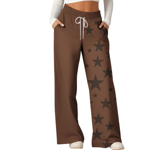Custom Logo High Waist Joggers Pants Women Super Comfortable Cotton Sweatpants Pockets Wide Leg Casual Yoga <b>Lounge</b> Workout - Product Image 6