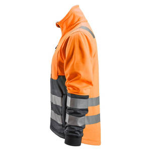 Chaqueta de Trabajo Reflectante de Alta Visibilidad para Hombre, Uniforme de Seguridad de Poliéster, Franjas Naranjas y Negras - Product Image 3