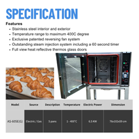 Nuevo Horno de Convección Eléctrico Automático Comercial de Acero Inoxidable con Control de Perillas Duradero y Puerta Lateral Abatible para Panadería Industrial