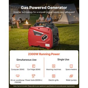 Generatore Inverter Portatile Silenzioso da 3000W di Picco per Uso Domestico, 4KW di Potenza Massima, Tensione Nominale 120V, Alimentato a Gas, Inverter Compatto - Product Image 2