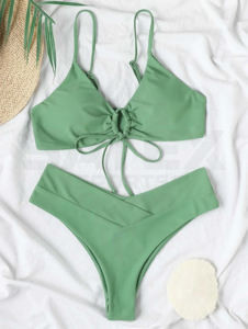 Custom Two Piece <b>Bikini</b> <b>Set</b> Swimwear with Spandex/Polyester Material Eco-Friendly Design Front Logo - Product Image 3