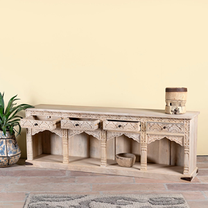 Meuble TV de Luxe Moderne en Bois Massif avec Tiroirs, Écologique, Durable, Réglable, Fait Main, Sculpté, Unité de Rangement pour Téléviseurs - Product Image 6