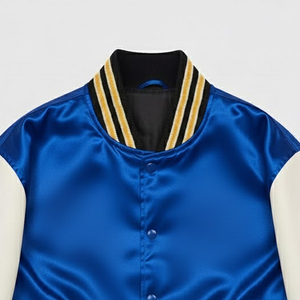 <b>Plain</b> Blank Custom Made Satin <b>Varsity</b> <b>Jackets</b> Premium Quality Custom Embroidered Design Winter Men <b>Varsity</b> winter <b>jacket</b> - Product Image 4