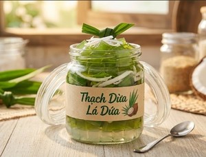 Nata de Coco du Vietnam combinée avec des feuilles de Pandan, approvisionnement pour les supermarchés Horeca, industries agroalimentaires, bon prix, norme d'exportation. - Product Image 4