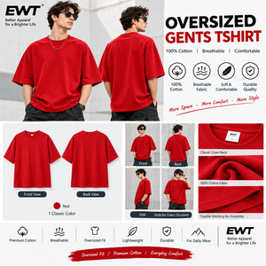 เสื้อยืดโอเวอร์ไซส์ผู้ชาย แขนสั้น คอกลม ผ้าฝ้าย 100% ระบายอากาศได้ดี พิมพ์ลายสกรีน ลวดลายเรียบง่าย สไตล์ลำลอง สตรีทแวร์ - Product Image 5