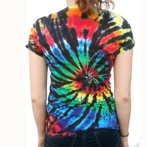 Camiseta Tie Dye de Algodón de Alta Calidad, Diseño Personalizado, Artículo Más Vendido, 100% Algodón, Camiseta para Mujer - Product Image 6