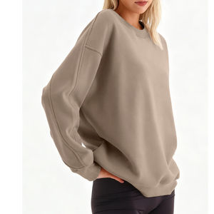 Sudadera de Cuello Redondo para Mujer, Invierno, Casual, Holgada, Transpirable, Ecológica, Personalizable - Product Image 5