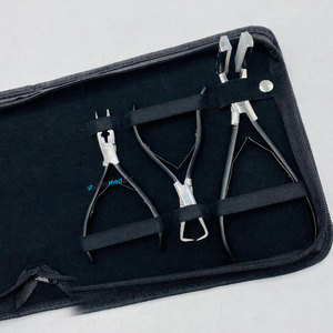 Sustainable Surgical Grade Stainless Steel Professional Micro Ring Hair Extension Pliers <b>Silicon</b> Pad Reusable ZETOMED PRO <b>Tools</b> - Product Image 4