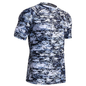 Men <b>Compression</b> T <b>Shirt</b> Rash Guard Short Sleeve Swim <b>Shirt</b> UV Protection Quick Dry Wholesale Supplier - Product Image 2