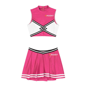 Uniformes de Animadoras Personalizados HUSKY SPORTSWEAR con Logotipo Frontal Impreso por Transferencia Térmica, 100% Poliéster Premium de 280g, para Equipos de Niñas y Adultas - Product Image 4