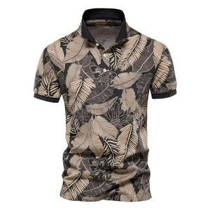 Camiseta de Hombre Transpirable de Poliéster/Algodón, Diseño Personalizado, Manga Corta, Tejida, Informal, Negra, Blanca, Marrón - Product Image 3