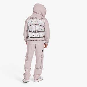 Screen Printing Designer Sweatsuit Men Boxy Hoodie and <b>Jogger</b> Sweatpants <b>Set</b> Everyday <b>Matching</b> Sweatsuit <b>Set</b> for Comfort Style - Product Image 2