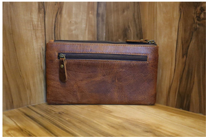 กระเป๋าหนังวัวแท้สไตล์วินเทจสำหรับผู้หญิงกระเป๋าหนังแท้สานด้วยมือด้านหน้าสำหรับผู้หญิงกระเป๋าคลัทช์หนังมีสไตล์ - Product Image 3