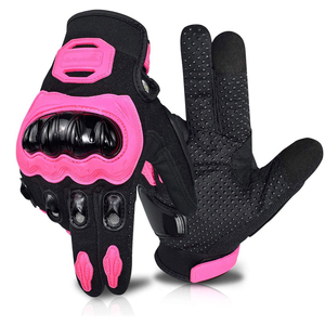 Guantes de Esquí Transpirables de Dedo Completo, Negros y Rosas, de Poliéster, para Invierno, Unisex, Compatibles con Pantalla Táctil, Ajustables, para Snowboard - Product Image 1