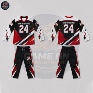 Private Lable Lightweight Durable OEM ODM Breathable Quick Dry Team Wear Long Sleeve Custom Sublimated Ice Hockey Uniform Sets - Product Image 5