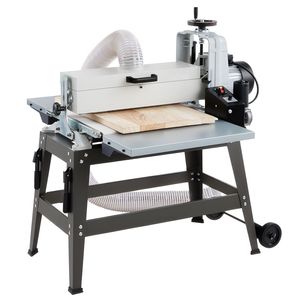 Levigatrice a Tamburo a Doppio Motore da 22 Pollici per Lavorazione del Legno, 1.75HP, 1440RPM, Velocità Variabile, con Tavoli di Estensione e Supporto per Legno - Product Image 1