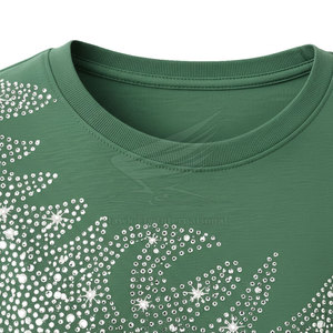 Nouveau style de vêtements d'été pour hommes, t-shirts à strass à manches courtes, 100% coton respirant, décontracté, haute qualité, service OEM personnalisé - Product Image 5