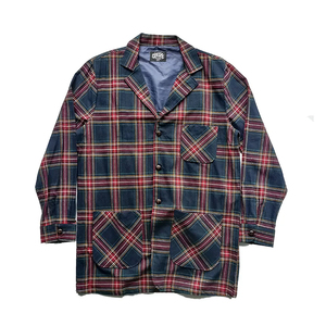 เสื้อเชิ๊ตผ้าฝ้ายลายสก็อตแขนยาวติดกระดุมเสื้อเชิ๊ตผ้าสักหลาดลายตาราง - Product Image 1