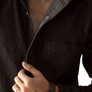 เสื้อเชิ้ตเดนิมผู้ชาย สไตล์สตรีทแวร์สุดฮิตประจำฤดูใบไม้ผลิ รุ่นใหม่ล่าสุด ลุคยับๆ ซักฟอกแบบพิเศษ ราคาโรงงาน - Product Image 6