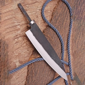Cuchillo de Chef de Acero Inoxidable de Alta Calidad, Hecho a Mano, con Hoja Recta de 9 Pulgadas, Estilo Rat Tail, con Punta Caída, Hoja en Blanco de 0.5mm de Grosor - Product Image 2
