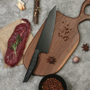 Chef <b>Knife</b> Stainless Steel Blade Matte Finish 8-9.9 In Ambidextrous Minimalist Design Wood Handle Extra <b>Sharp</b> <b>Kitchen</b> <b>Knives</b> - Product Image 1