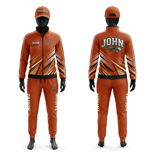 Women badminton track suit 230 GSM high quality polyester knit blue tracksuit with contrast side panels heat transfer custom <b>log</b> - Product Image 3