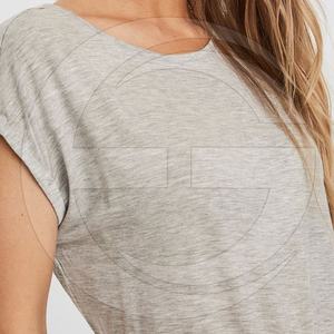 T-shirt décontracté pour femme à manches longues, prix bas, populaire, écologique, respirant, motif uni, personnalisable - Product Image 6