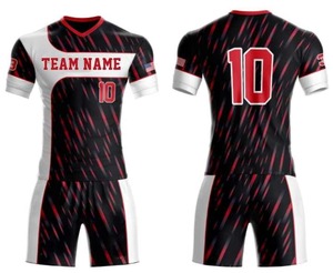 Uniforme de football personnalisé en gros, haute qualité, léger, extensible, à manches courtes, respirant, pour une utilisation en extérieur en été - Product Image 5