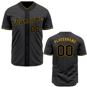 Maillot de baseball personnalisé à manches courtes, boutonné, uniforme d'équipe athlétique, chemise de sport respirante en polyester pour hommes et femmes - Product Image 1