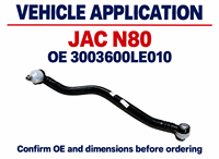 Ensemble de biellettes de direction 3003600LE010 pour camions JAC N55 N80 N90, filetage M18, axe de 20 mm, longueur totale de 820 mm