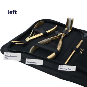Kit professionnel de pinces à micro-perles en acier inoxydable pour extensions de cheveux avec ciseaux en acier inoxydable et aiguilles à crochet pour pose de bandes adhésives - Product Image 4