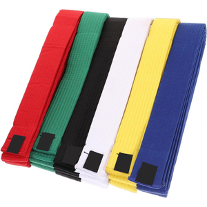 Custom Logo Multi-Color Stripe 100% Cotton Stretch Lightweight Breathable Durable Unisex Martial <b>Arts</b> Training Belt Judo BJJ - Product Image 1