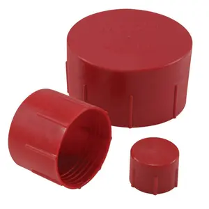 Gas cylinder valve pipe thread protector caps pvc pipe threaded end cap