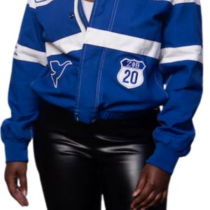 Chaqueta de Carreras Zeta Phi Beta para Mujer, con Letras Griegas Bordadas, Estilo Patchwork, Cierre Completo, Chaqueta Casual Urbana - Product Image 6