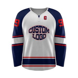 เสื้อเจอร์ซีย์ฮอกกี้น้ำแข็งแบบระเหิด,เสื้อเจอร์ซีย์ฮ็อกกี้น้ำแข็งทีมแบบกำหนดเอง Sublimated OEM สำหรับทุกขนาด - Product Image 1