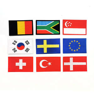 Parches Bordados de Banderas Nacionales de Alta Calidad al por Mayor, para Coser o Planchar, con Gancho y Bucle, Parche de la Bandera Americana - Product Image 2