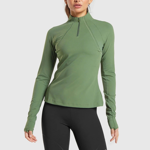 Women's Slim Fit Fleece Fitness Gym <b>Jacket</b> Breathable Quick Dry Athletic <b>Workout</b> Training Spandex Nylon Fitness <b>Jackets</b> - Product Image 1