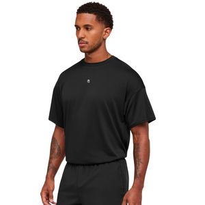 เสื้อยืดออกกำลังกายผู้ชายทรงโอเวอร์ไซส์ แบบไฮบริด ระบายอากาศได้ดี เหมาะสำหรับการฝึกซ้อม ฟิตเนส เพาะกาย และเล่นกีฬา - Product Image 4