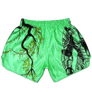 Shorts de Muay Thai personnalisés avec logo, vente en gros, motifs japonais, shorts de kickboxing légers en satin, shorts d'arts martiaux athlétiques - Product Image 4