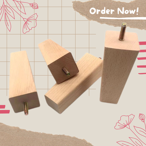 Luxury Solid Wood Furniture Legs for Sofa Vintage Dresser Ottoman Feet Replacement Wooden Legs Elegant Home Upgrade - Product Image 2