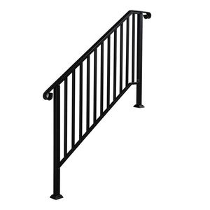Corrimano in Ferro Nero Opaco a 4 Livelli, Eleganti Componenti per Scale da Esterno - Product Image 3