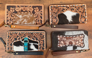 Cartera de gran capacidad de cuero de vaca mecanizada a mano para mujer 2025 con muñequera de cuero genuino multifunción cremallera embrague más cercano - Product Image 4