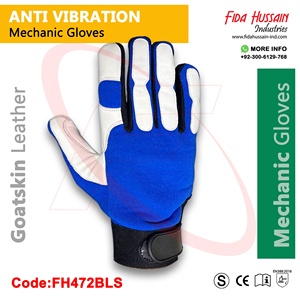 Vente en gros de gants de mécanicien en cuir de chèvre de qualité supérieure pour hommes gants de sécurité non doublés pour le travail quotidien fabriqués au Pakistan - Product Image 4
