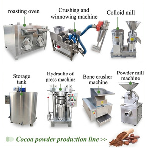 Cocoa Butter Powder High Efficiency 22W Cocoa <b>Paste</b> Production Cacao Bean Nibs Processing Plant Liquor/Mass Making Machine Line - Product Image 1