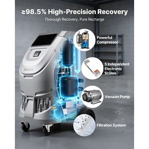 Macchina di Recupero Refrigerante Completamente Automatica per R134a 1234fy, Schermo Touch da 10 Pollici, Precisione Superiore al 98,5% per Riparazione Auto - Product Image 4