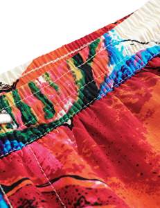 Pantalones cortos para hombre con estampado, cintura elástica, cordón, para playa, verano, informal, vacaciones, coloridos, ligeros, para nadar en la playa - Product Image 3
