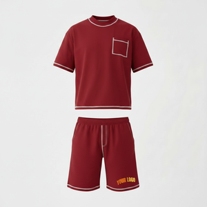 Conjunto de 2 Piezas para Hombre, Nuevo, Verano, Estampado, Camiseta de Manga Corta Transpirable de Poliéster y Algodón, Ropa Casual para Fin de Semana - Product Image 6