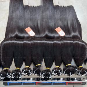Paquetes de cabello de trama de máquina doble de alta calidad Extensiones de cabello humano vietnamita crudo en color natural para pelucas de mujeres negras - Product Image 6