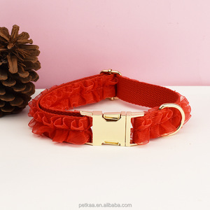 Conjunto de <span class=keywords><strong>Collar</strong></span> y Correa para Perro con Diseño de Encaje de Lujo 2026, Accesorios para Mascotas, Logotipo Láser Personalizado, MOQ Bajo, en Stock, Envío Rápido - Product Image 3