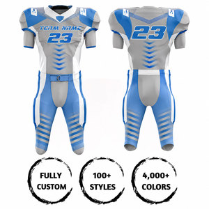 Camiseta de Fútbol Americano Personalizada para Hombre, Sublimada, Transpirable, de Poliéster, Cuello en V, Manga Corta, Número de Equipo 23 - Product Image 1